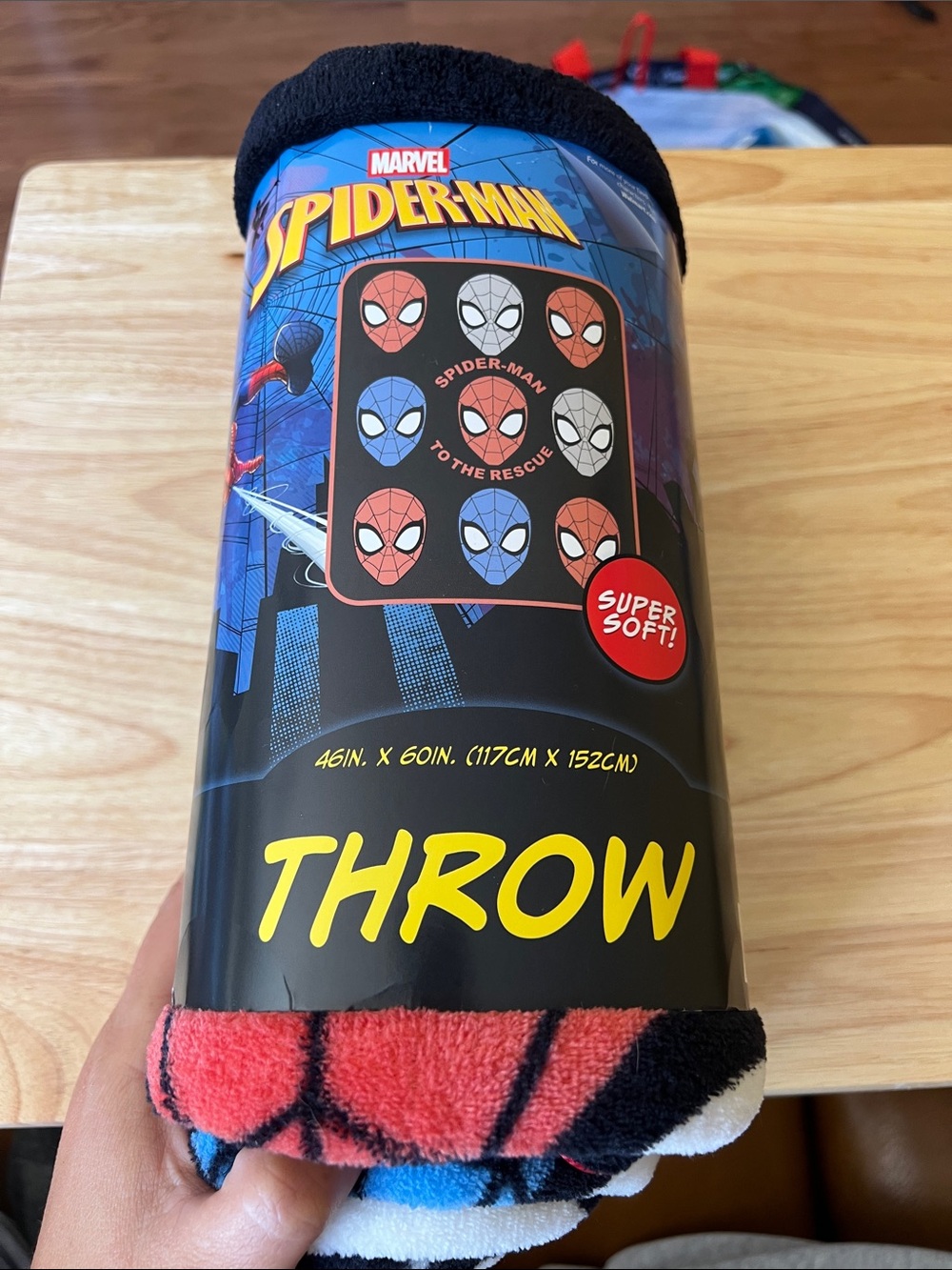 Marvel Spider-Man Red, Blue & Black Throw Blanket